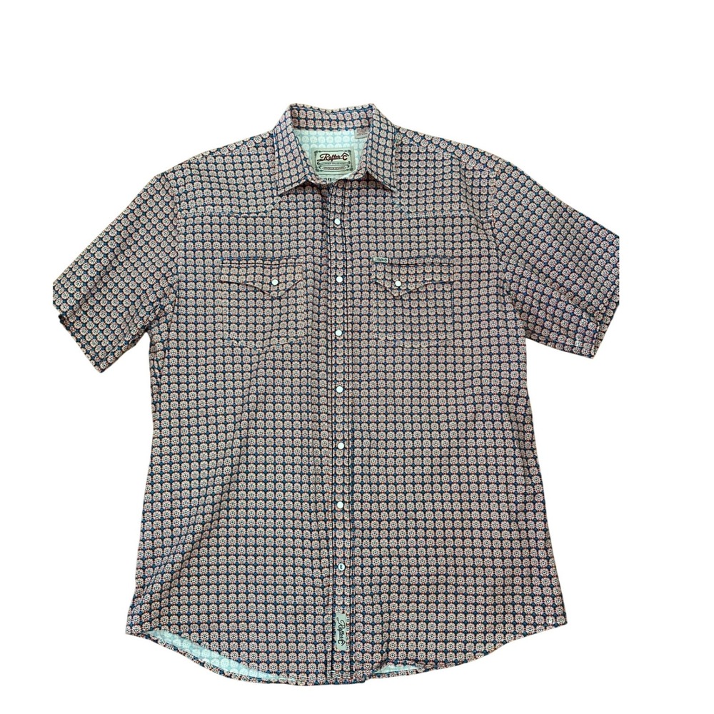Rafter C Cowboy Collection Mens ProFlex45 Western Pearl Snap Shirt Sz XXL COWBOY
